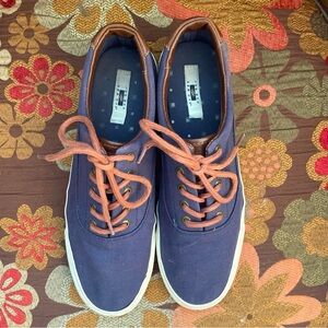 Joseph Abboud Navy Blue And Brown Men’s Size 10.5 Casual Shoes